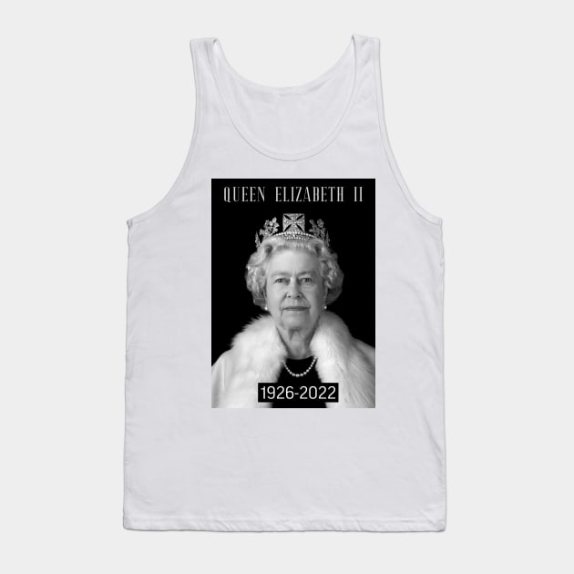 Rip Queen Elizabeth II God Bless the beautiful Queen 1926-2022 Tank Top by myartworkdiary